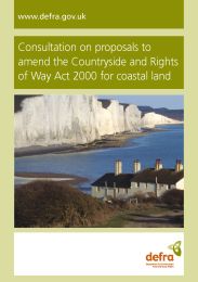 Consultation on proposals to amend the Countryside and rights of way act 2000 for coastal land