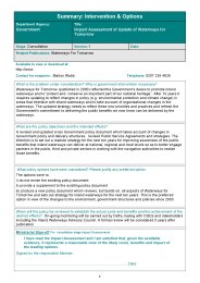 Impact assessment of update of waterways for tomorrow