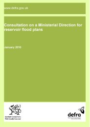 Consultation on a Ministerial Direction for reservoir flood plans
