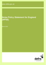 Noise policy statement for England (NPSE)