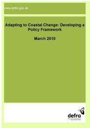 Adapting to coastal change - developing a policy framework