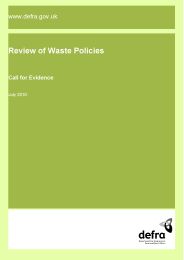 Review of waste policies - call for evidence