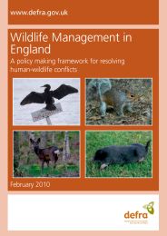 Wildlife management in England - a policy making framework for resolving human-wildlife conflicts