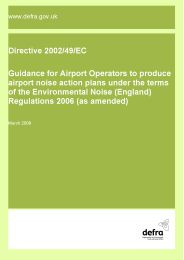 Directive 2002/49/EC - guidance for airport operators to produce airport noise action plans under the terms of the Environmental noise (England) regulations 2006 (as amended)