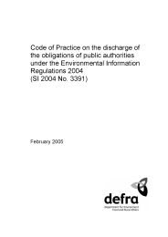 Code of practice on the discharge of the obligations of public authorities under the Environmental information regulations 2004 (SI 2004/3391)