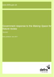 Government response to the making space for nature review