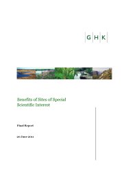Benefits of sites of special scientific interest - final report