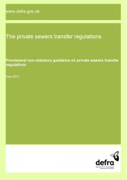 Private sewers transfer regulations - provisional non-statutory guidance on private sewers transfer regulations