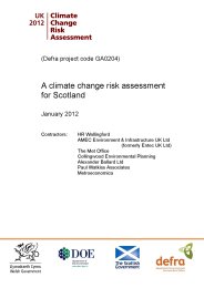 Climate change risk assessment for Scotland