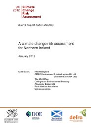 Climate change risk assessment for Northern Ireland