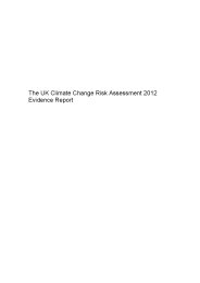 UK climate change risk assessment 2012 - evidence report