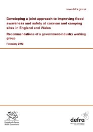 Developing a joint approach to improving flood awareness and safety at caravan and camping sites in England and Wales - recommendations of a government-industry working group