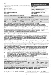 Amendments to the Environmental permitting (England and Wales) regulations 2010 - impact assessment