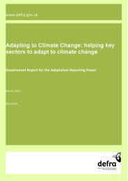 Adapting to climate change: helping key sectors to adapt to climate change. Government report for the adaptation reporting power