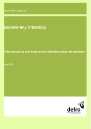 Biodiversity offsetting - planning policy and biodiversity offsetting research summary