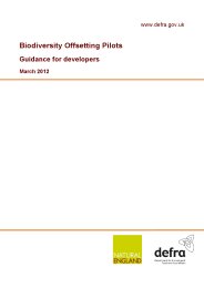Biodiversity offsetting pilots - guidance for developers