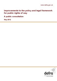 Improvements to the policy and legal framework for public rights of way - a public consultation