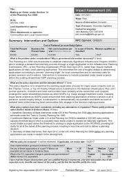 Making an order under Section 14 of the Planning act 2008 - impact assessment