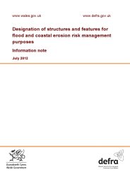 Designation of structures and features for flood and coastal erosion risk management purposes (revised July 2012)