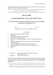 Next steps consultation: regime for specified (special) water and sewerage infrastructure projects in England - draft SIP regulations