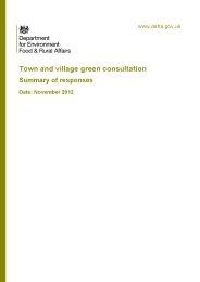 Town and village green consultation - summary of responses