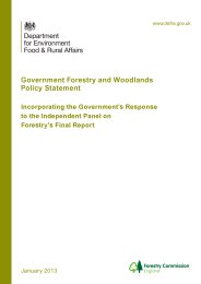 Government forestry and woodlands policy statement - incorporating the Government's response to the Independent Panel on Forestry's final report