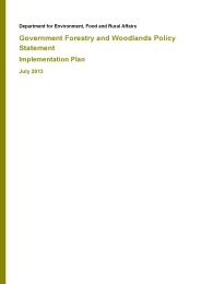 Government forestry and woodlands policy statement - implementation plan