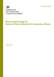 Monitoring strategy for national policy statement for hazardous waste