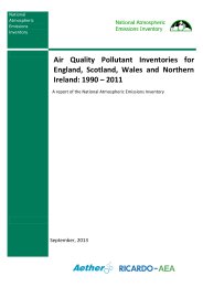 Air quality pollutant inventories for England, Scotland, Wales and Northern Ireland: 1990-2011