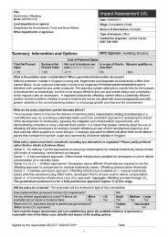 Biodiversity offsetting in England - impact assessment