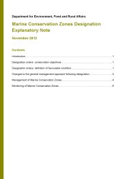 Marine conservation zones designations - explanatory note