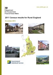 2011 census results for rural England 2013 - November 2013