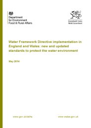 Water framework directive implementation in England and Wales: new and updated standards to protect the water environment