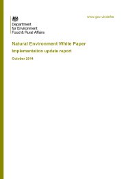 Natural environment white paper implementation update report - October 2014