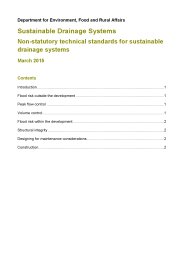 Sustainable drainage systems - non-statutory technical standards for sustainable drainage systems