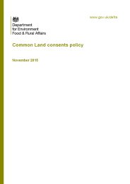 Common land consents policy