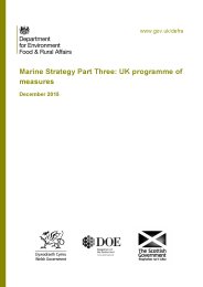 Marine strategy part three: UK programme of measures