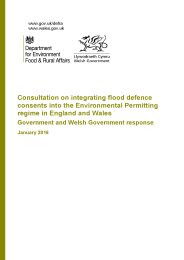 Consultation on integrating flood defence consents into the environmental permitting regime in England and Wales - Government and Welsh Government response