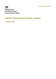 Marine conservation zones - update: January 2016