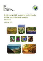 Biodiversity 2020: a strategy for England's wildlife and ecosystem services. Indicators (Revised November 2016)