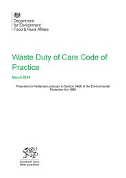 Waste duty of care code of practice