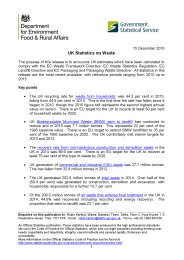UK statistics on waste (revised 20 February 2017)