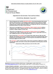 Air quality statistics in the UK 1987 to 2016