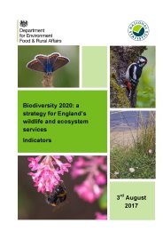 Biodiversity 2020: a strategy for England's wildlife and ecosystem services. Indicators