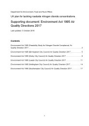 Environment Act 1995 (Feasibility Study for Nitrogen Dioxide Compliance) Air Quality Direction 2017
