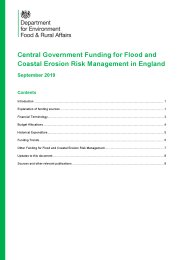 Central Government funding for flood and coastal erosion risk management in England