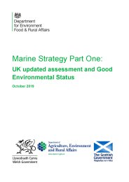 Marine strategy part one: UK updated assessment and good environmental status