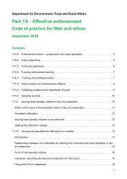 Part 1A - effective enforcement. Code of practice for litter and refuse