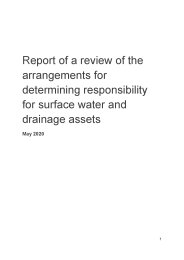 Report of a review of the arrangements for determining responsibility for surface water and drainage assets