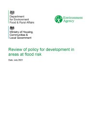 Review of policy for development in areas at flood risk